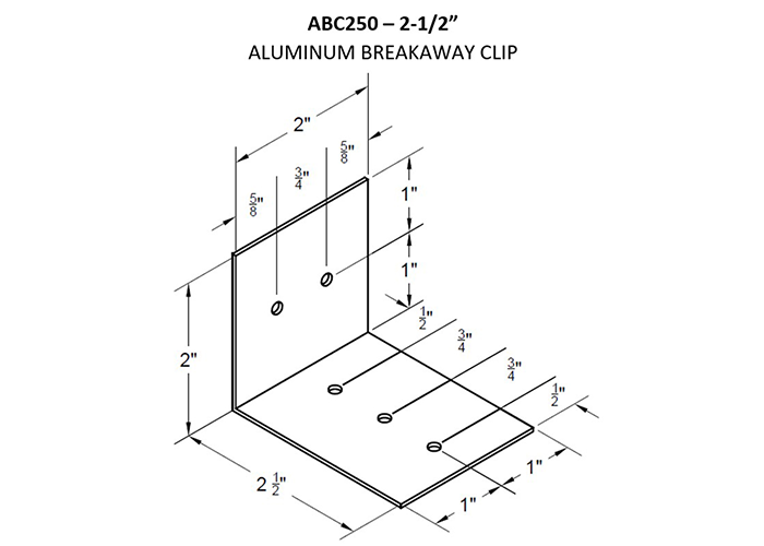 Aluminum Breakaway Clip 2.5in - 500 per Box