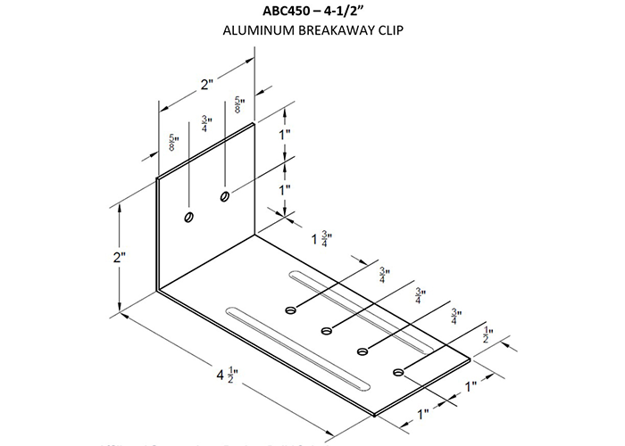 Aluminum Breakaway Clip 4.5in  - 250 per Box